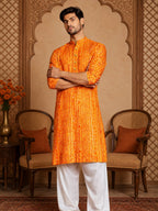 MULTI SHADES Men's Mustard Rayon kurta | Grocsy