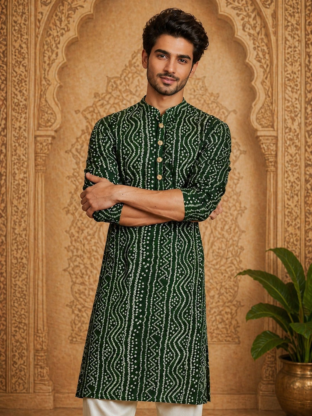 MULTI SHADES Men's Green Rayon Kurta | Grocsy