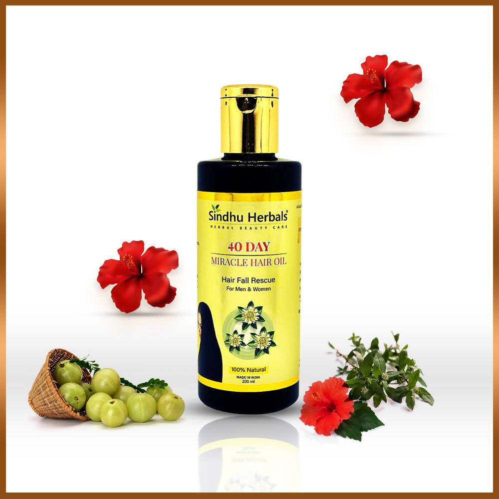 Sindhu Herbals 40 Day Miracle Hair Oil | Grocsy