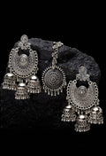 Mominos Fashion Johar Kamal Beautiful Jhumkas With Maang Tikka Earrings