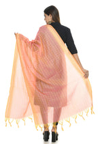 Mominos Fashion Moeza Handloom Cotton Peach Dupatta | Grocsy