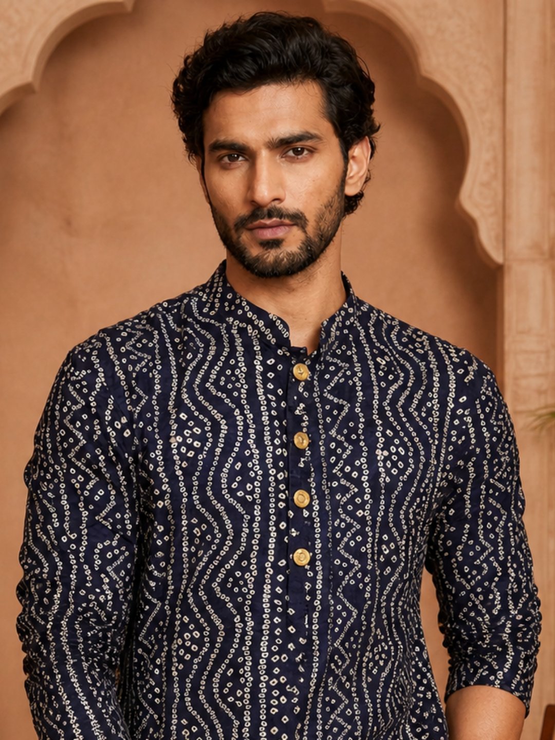 MULTI SHADES Men's Navy Blue Rayon Kurta Set | Grocsy