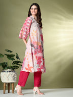 Myshka Women's Hakoba Printed A-Line Kurta in Off White Color | Grocsy