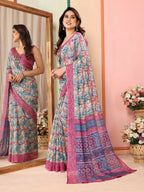 Partywear Designer Pink Kota Doriya Fancy Saree - Dyuti | Grocsy