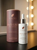 Flawora Set of Anti-Grey Hair Serum, D-Tan Lotion and Gold Face Serum | Grocsy