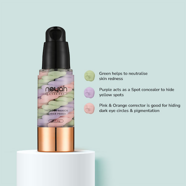 Neyah Tricolor Rainbow Barrier Primer - White | Grocsy