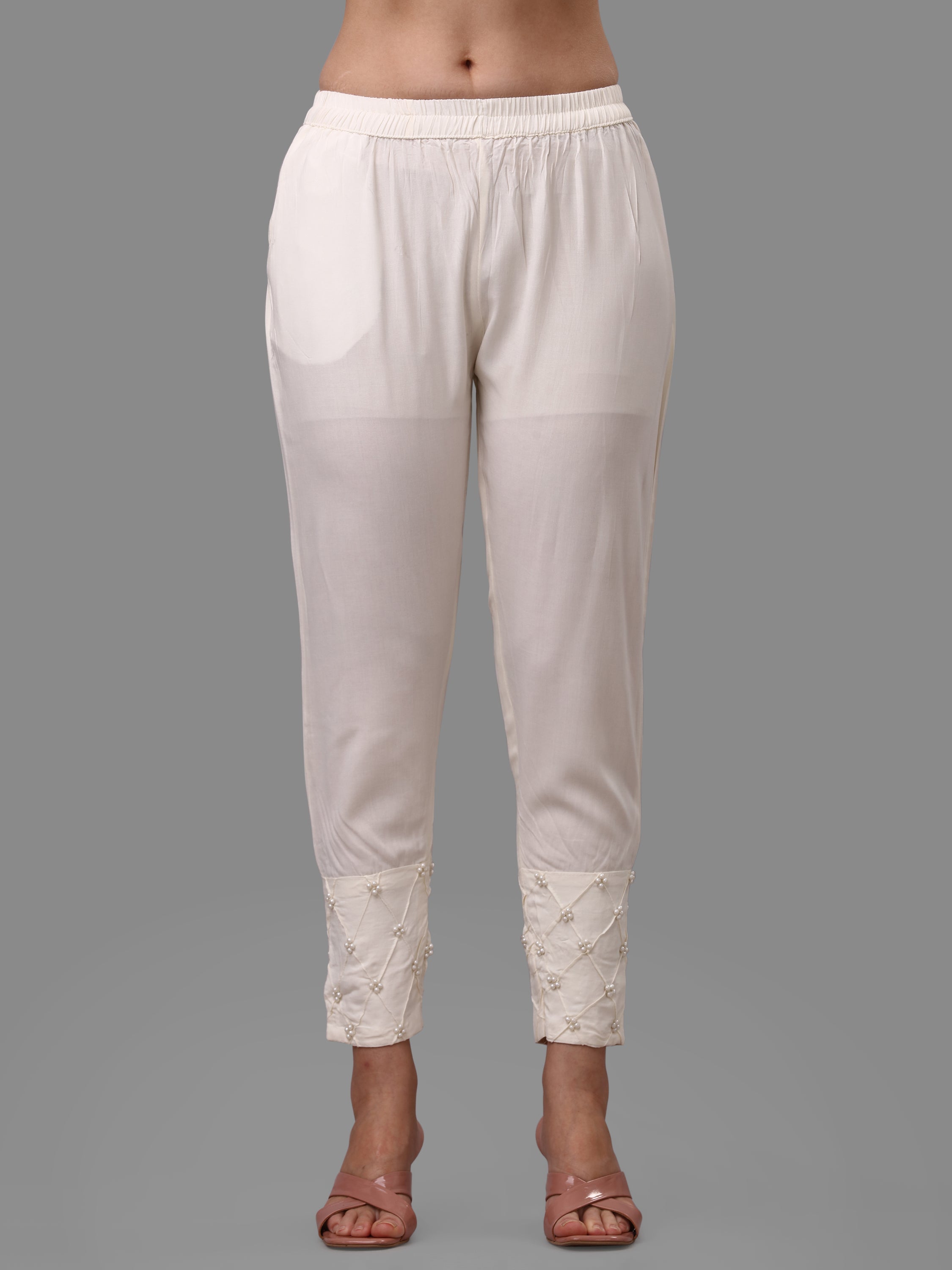 Ethnic Motif& Mandarin Collar Kurta With Cotton Pant Set, Multicolor - Hiral Fashion | Grocsy