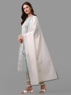 Embroidered Kurta With Pant & Dupatta Set, Multicolor - Hiral Fashion | Grocsy