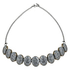 Glamorous Fashionable Eye-Catching Grey Beaded Choker and Earrings Set For Women/Girls - Wahe Jewels - Swadesiicart