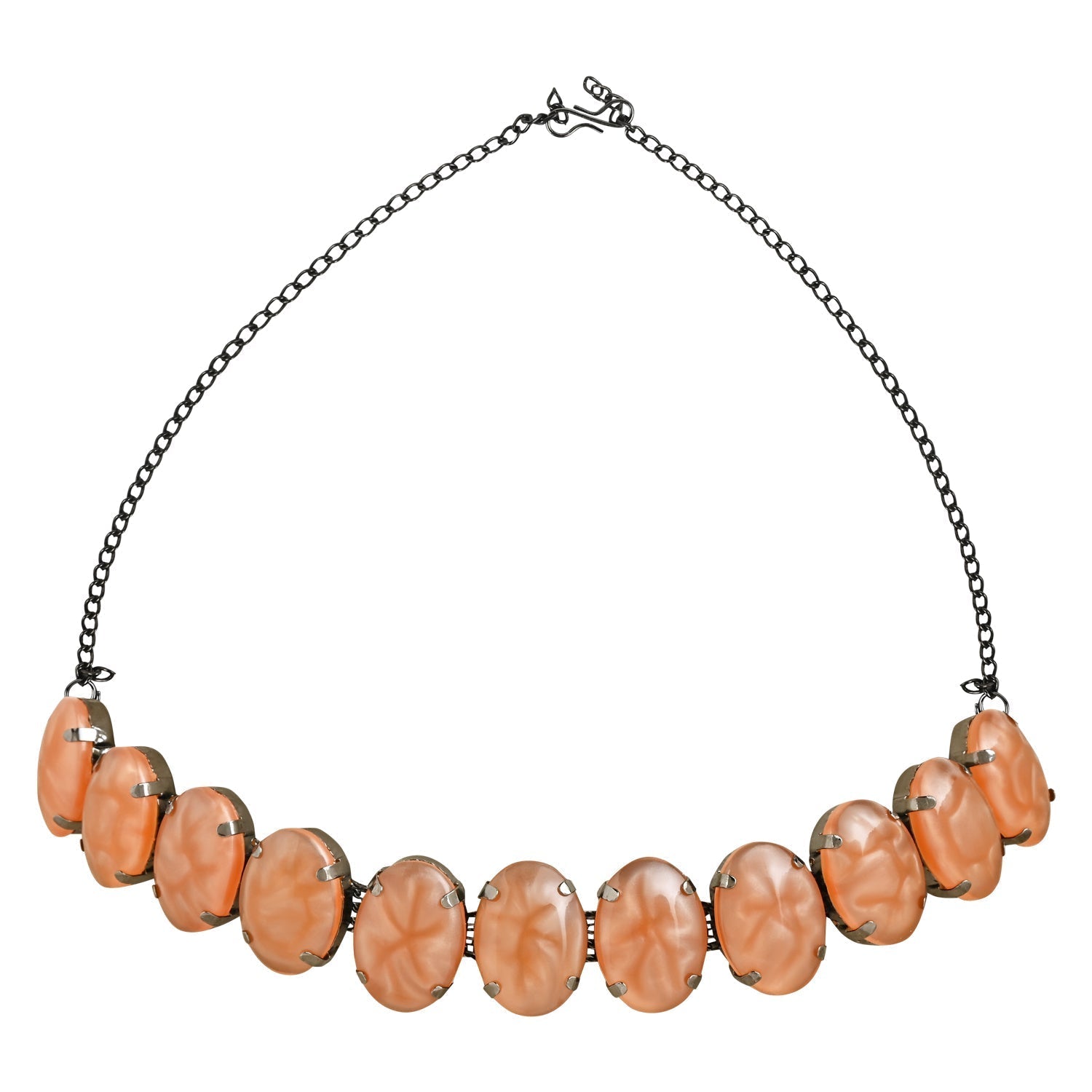 Glamorous Fashionable Eye-Catching Peach Beaded Choker and Earrings Set For Women/Girls - Wahe Jewels - Swadesiicart