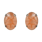 Glamorous Fashionable Eye-Catching Peach Beaded Choker and Earrings Set For Women/Girls - Wahe Jewels - Swadesiicart