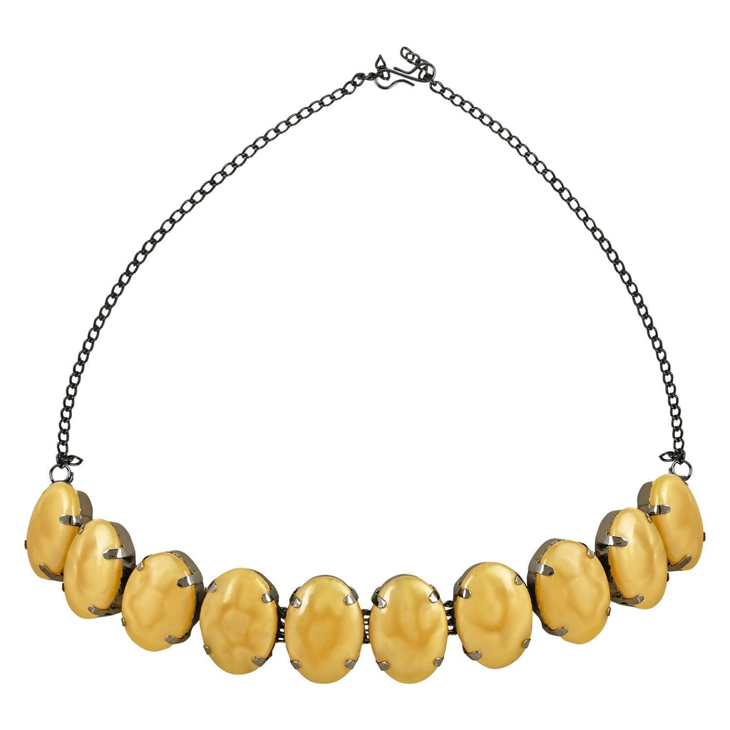 Glamorous Fashionable Eye-Catching Yellow Beaded Choker and Earrings Set For Women/Girls - Wahe Jewels - Swadesiicart