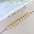 Glamorous Fashionable Eye-Catching Yellow Beaded Choker and Earrings Set For Women/Girls - Wahe Jewels - Swadesiicart