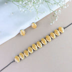 Glamorous Fashionable Eye-Catching Yellow Beaded Choker and Earrings Set For Women/Girls - Wahe Jewels - Swadesiicart