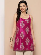 Ahalyaa Women's Traditional wear Tunic - Royal Pink | Grocsy