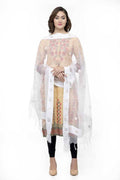Mominos Fashion White Orgenza Gota Flower Dupatta | Grocsy