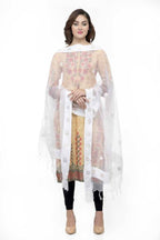 Mominos Fashion White Orgenza Gota Flower Dupatta | Grocsy