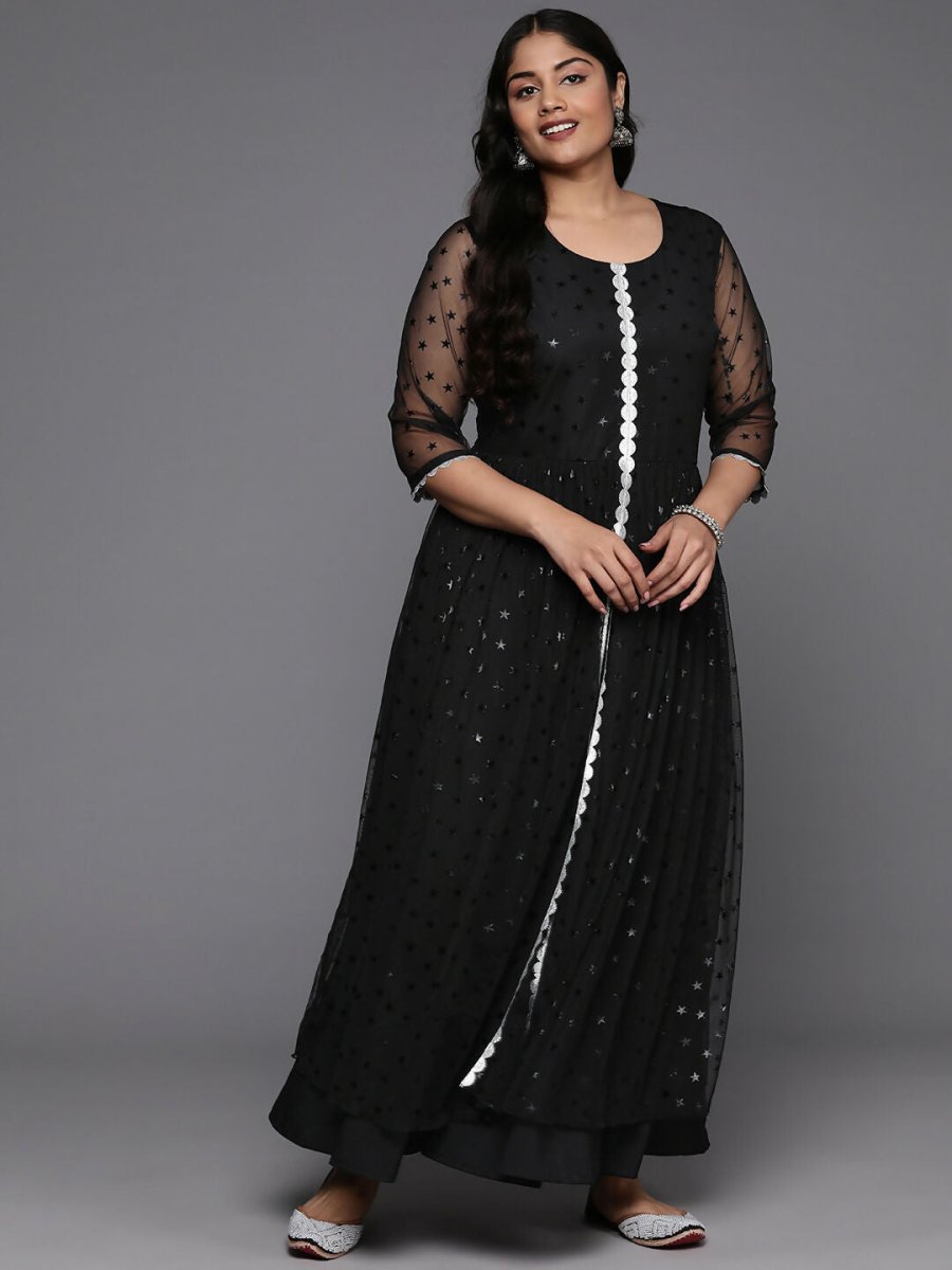 Ahalyaa Women's Traditional wear Ethnic Dress - Black | Grocsy