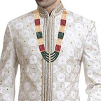 Traditional Gold-Polished Dulha Long Necklace/Moti Mala for Men - Wahe Jewels - Swadesiicart