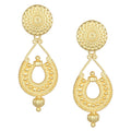 Joban Fashion Women Matte Gold Brass Earrings | Grocsy