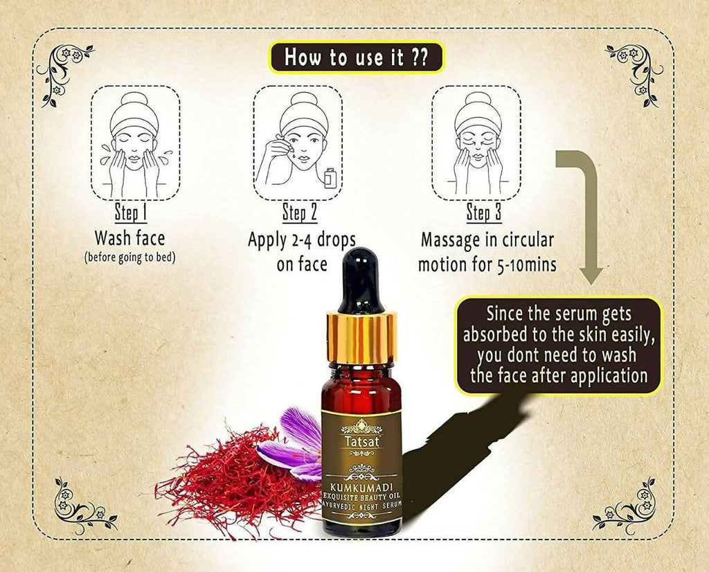 Tatsat Certified Ayurvedic Kumkumadi Exquisite Face Serum | Grocsy