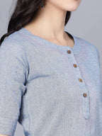 Myshka Women Blue Kurta | Grocsy