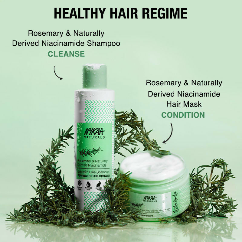 Nykaa Naturals Advanced Hair Growth Shampoo With Rosemary & Naturally Derived Niacinamide | Grocsy