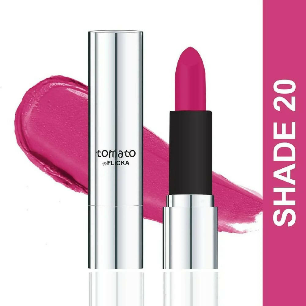 Flicka Tomato Purple Matte Finish Lipstick Shade 20 | Grocsy