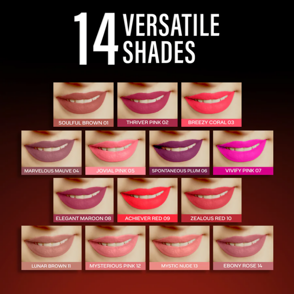 Faces Canada Comfy Silk Liquid Lipstick - Ebony Rose 14 | Grocsy