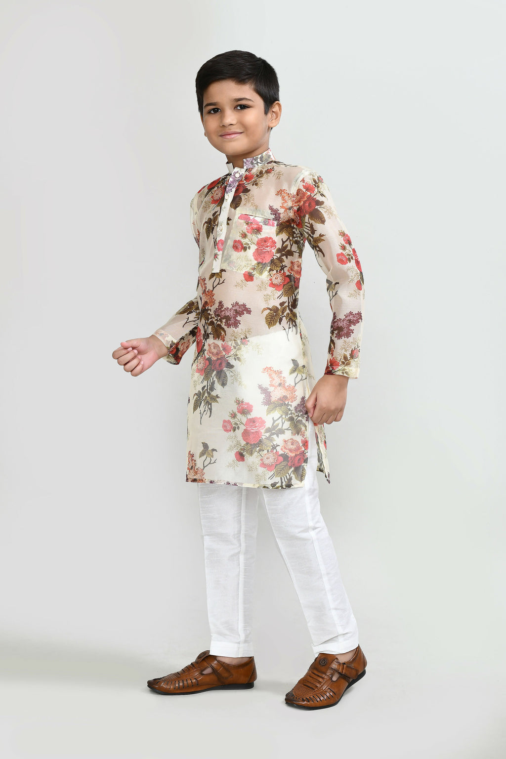 Joban Fashion Georgette Mustard Kurta With Straight Fit Pant | Grocsy