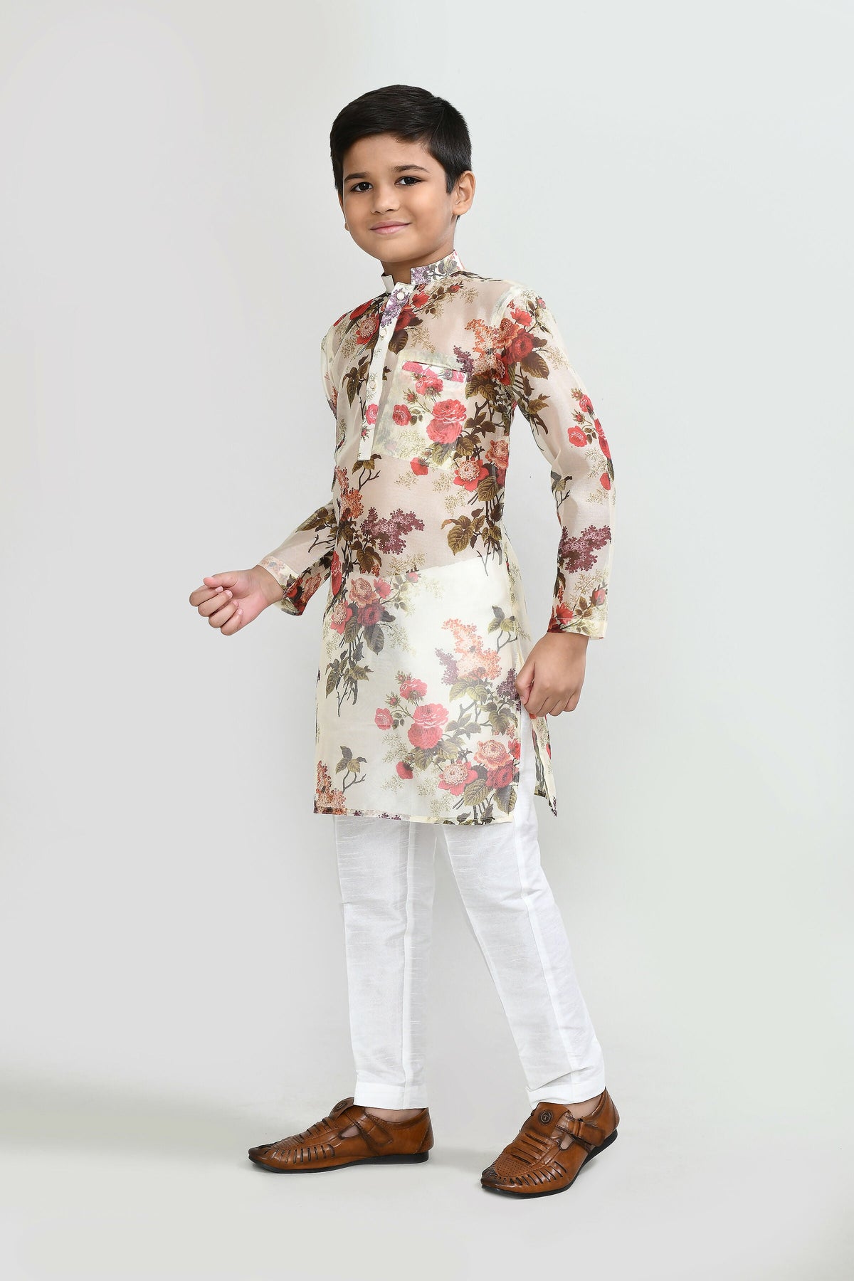 Joban Fashion Georgette Mustard Kurta With Straight Fit Pant | Grocsy