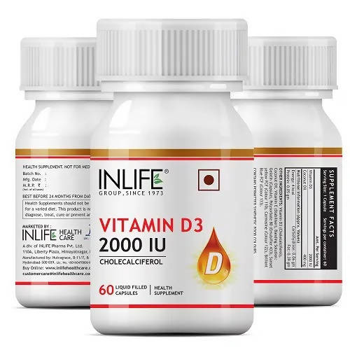 Inlife Vitamin D3 2000 IU Capsules | Grocsy