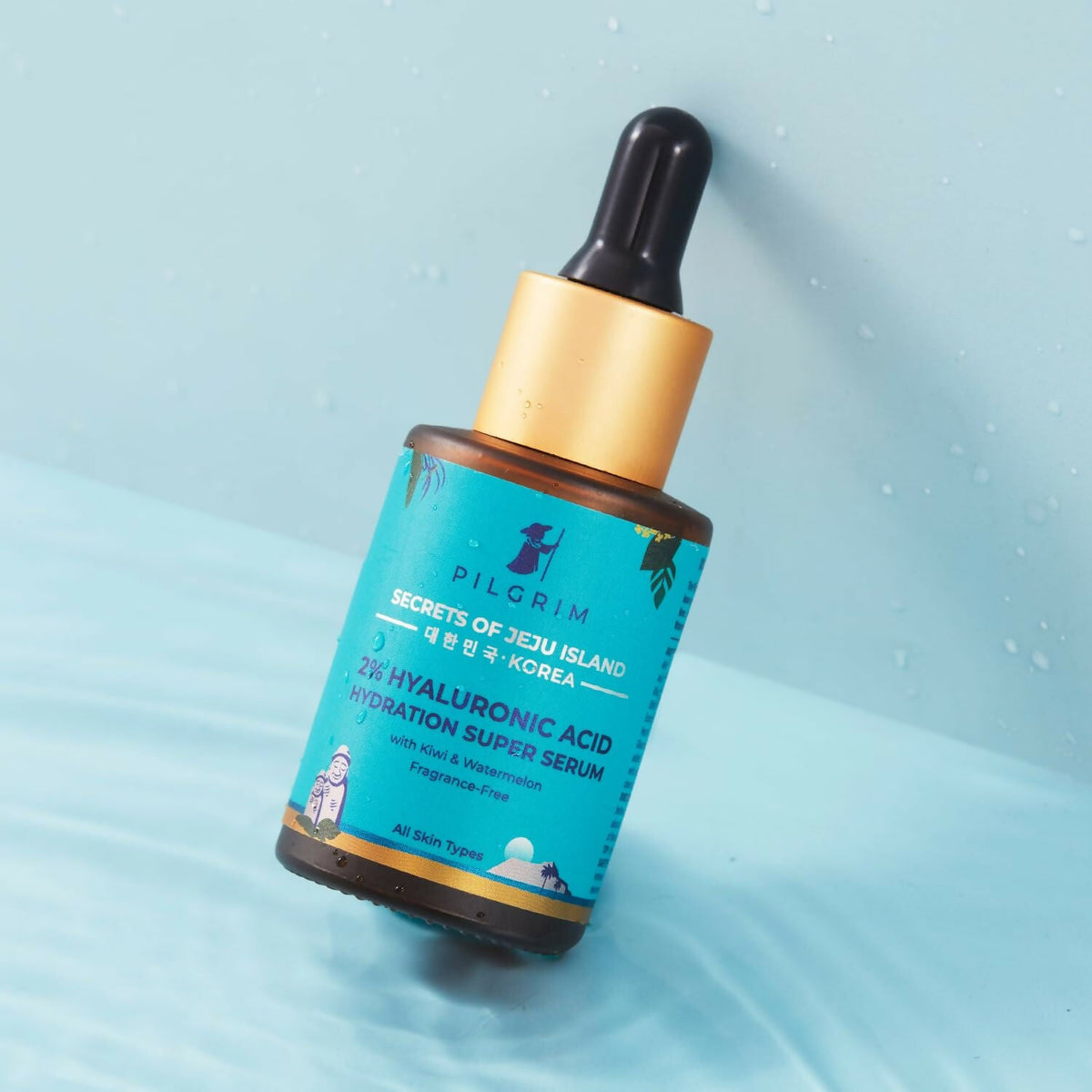 Pilgrim 2% Hyaluronic Acid Hydration Super Serum With Kiwi & Watermelon Extracts For Hydrated Skin - Korean Skin Care | Grocsy