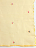 Vellora Sunshine Yellow Silk Blend Embroidered Casual Suit | Grocsy