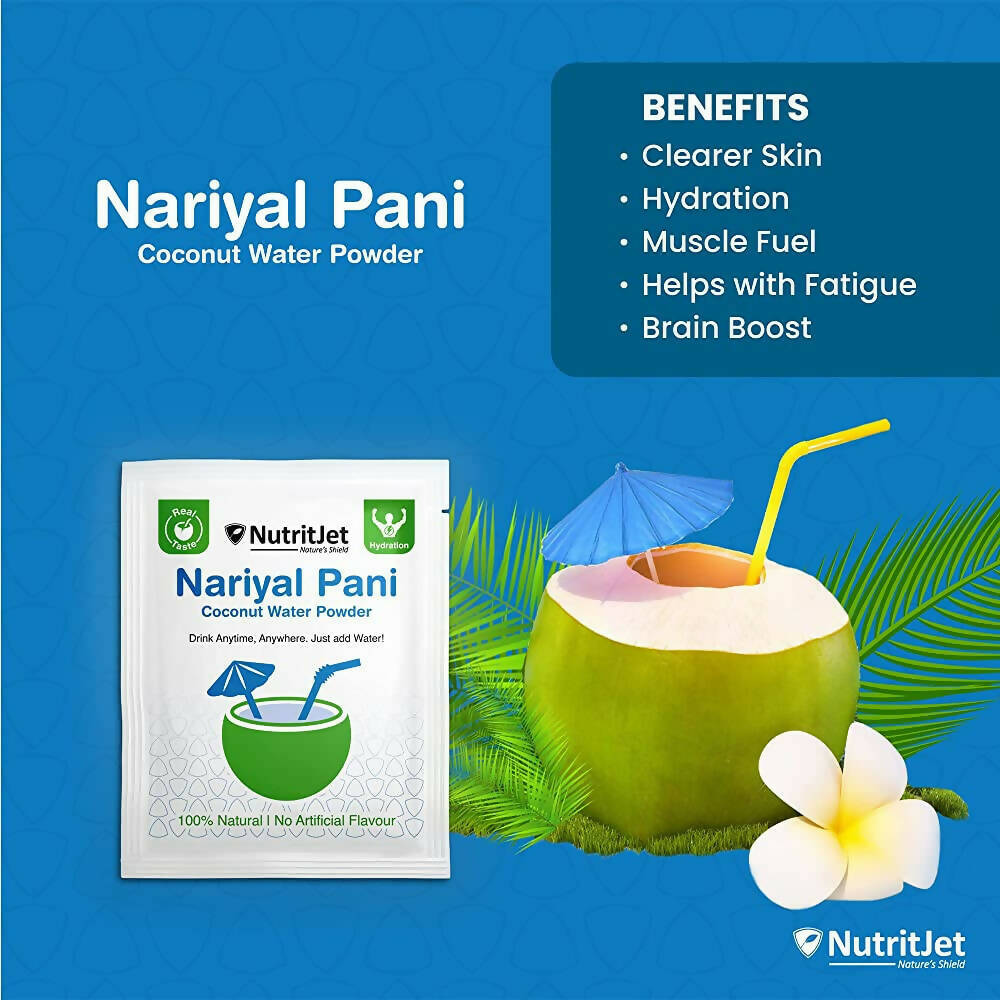 NutritJet Natural Coconut Water Powder Sachets | Grocsy
