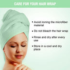 Nykaa Naturals Microfiber Hair Wrap for Frizz Free & Shiny Hair - Green | Grocsy