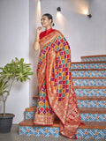 MANOHARI Banarasi Silk Blend Jacquard Work Saree - Yellow | Grocsy