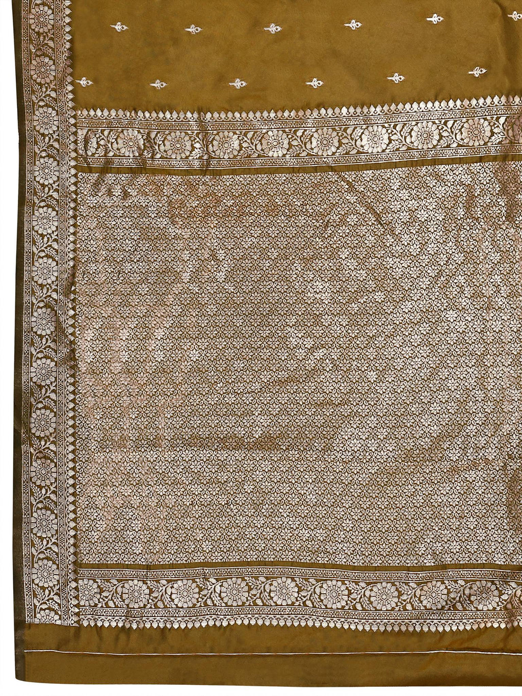 MANOHARI Banarasi Silk Blend Jacquard Work Saree - Yellow | Grocsy