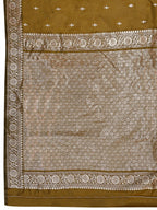 MANOHARI Banarasi Silk Blend Jacquard Work Saree - Yellow | Grocsy