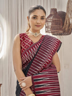 MANOHARI Banarasi Silk Blend Jacquard Work Saree - Black | Grocsy