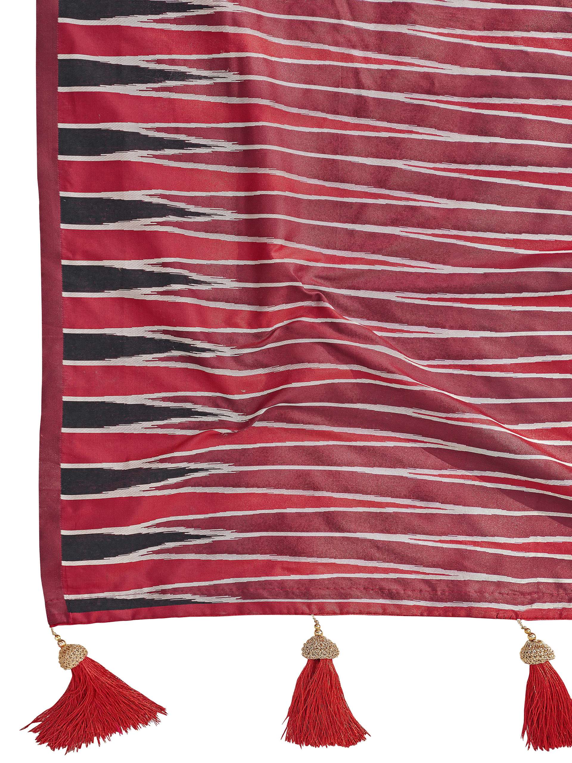 MANOHARI Banarasi Silk Blend Jacquard Work Saree - Black | Grocsy