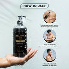 Bella Vita Luxury CEO MAN Shower Gel For Deep Cleansing, Hydrating & Moisturising Skin with Aloe Vera & Charcoal Powder | Grocsy