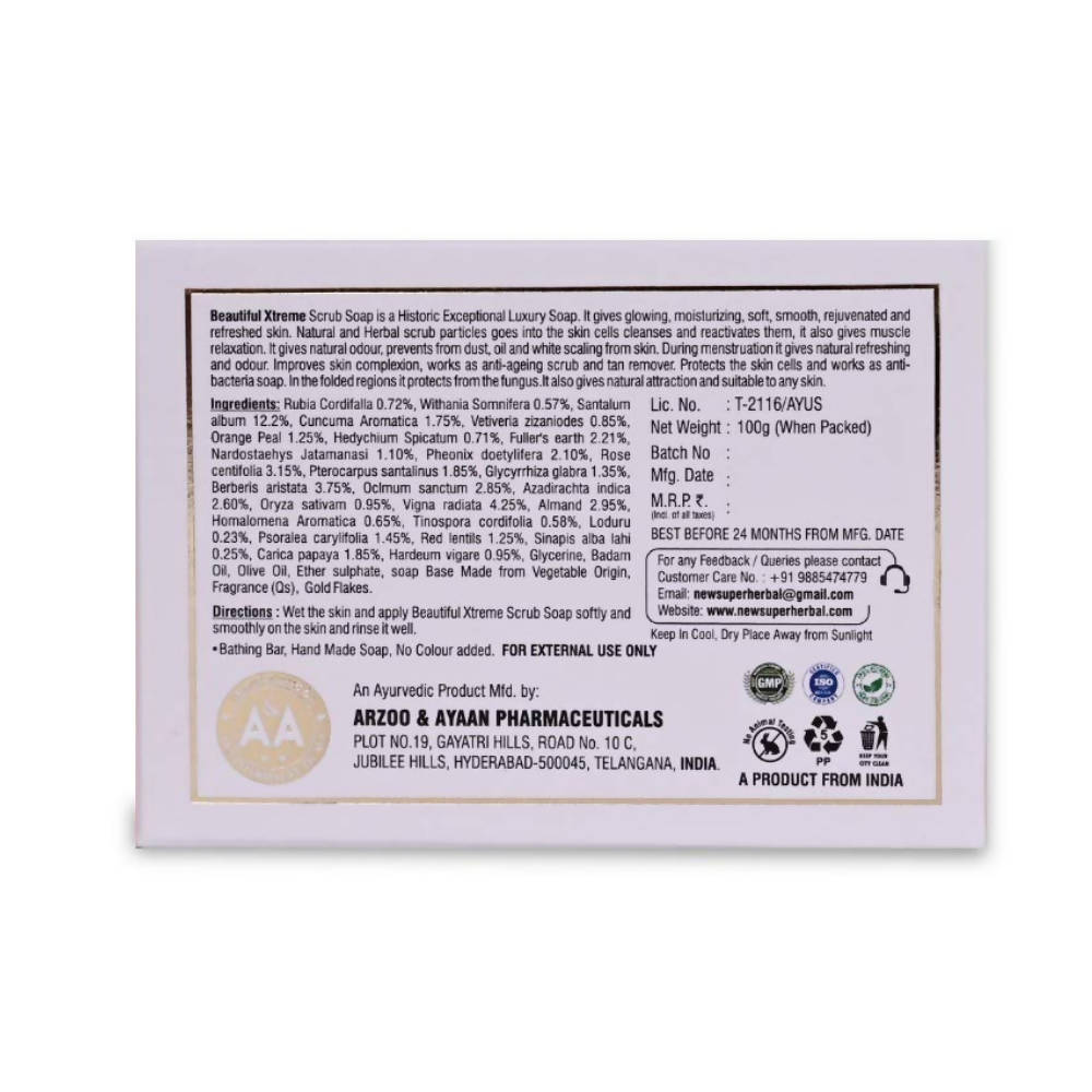 Super Herbal BX Beautiful Xtreme Herbal Gold Scrub Soap | Grocsy