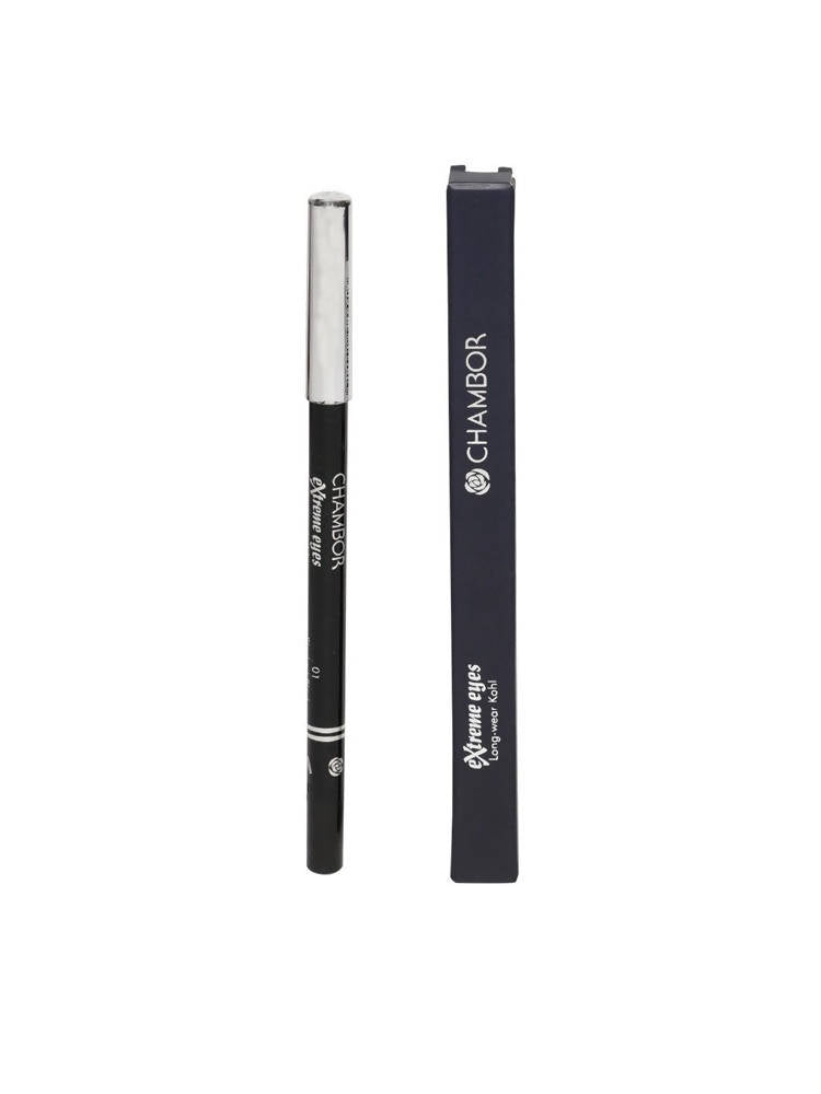 Chambor Blackest Black #01 Extreme Eyes Long Wear Kohl | Grocsy