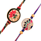 trueBrowns X Voylla Pack Of 2 Colourful And Embellished Men's Rakhis | Grocsy
