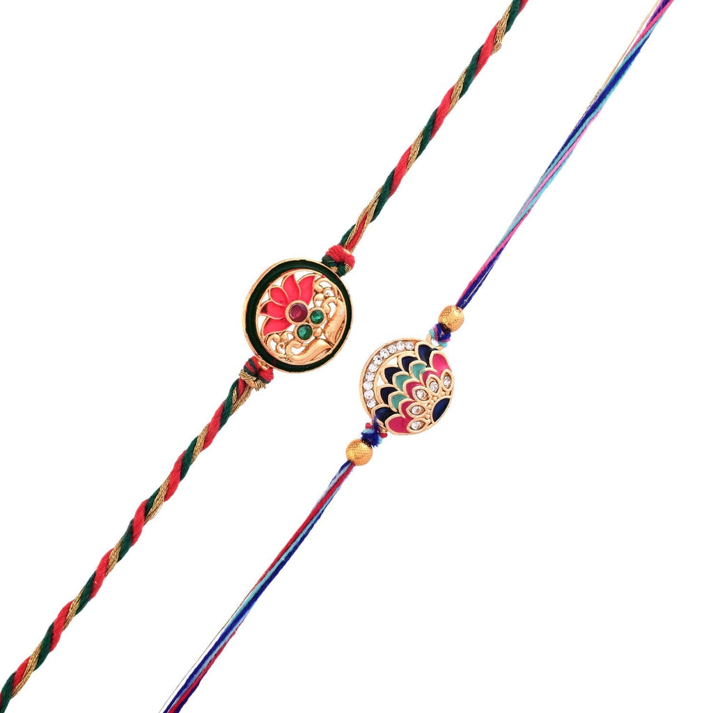 trueBrowns X Voylla Pack Of 2 Colourful And Embellished Men's Rakhis | Grocsy