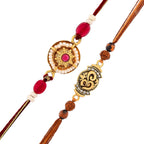 trueBrowns X Voylla Traditional And Divine Motifs Pack Of 2 Thread Rakhis | Grocsy
