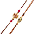 trueBrowns X Voylla Traditional And Divine Motifs Pack Of 2 Thread Rakhis | Grocsy