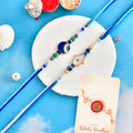 trueBrowns X Voylla Pack Of 2 Evil Eye Hamsa Charms Men's Rakhis | Grocsy