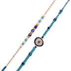 trueBrowns X Voylla Pack Of 2 Evil Eye Charms Men's Rakhis | Grocsy
